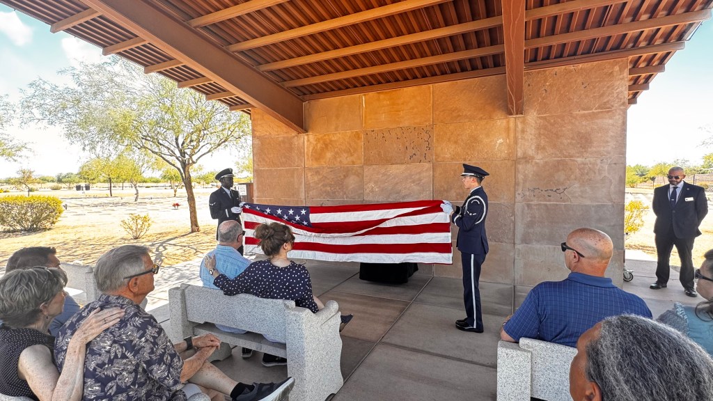 flag folder at national cemetery, Phoenix Arizona 
